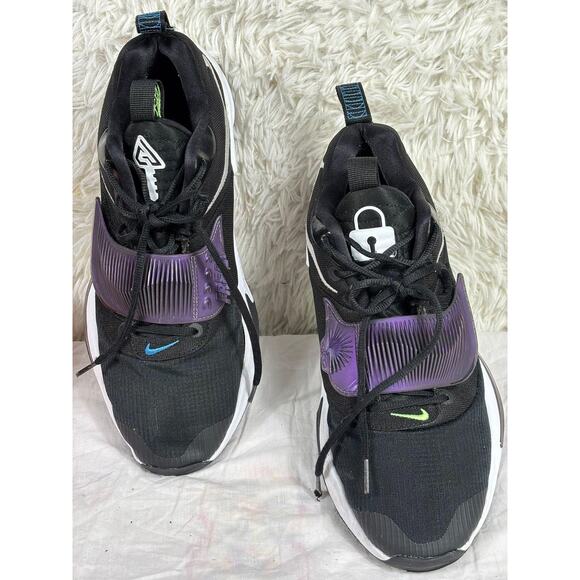 Nike Zoom Freak 3 Shoes Mens Size 11.5 Black White Purple Basketball DA0694-001 - Picture 1 of 9